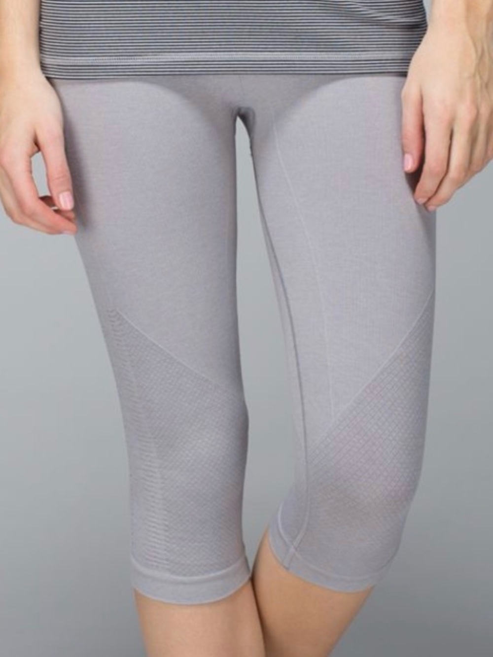 LULULEMON “ IN THE FLOW GREY CROPS